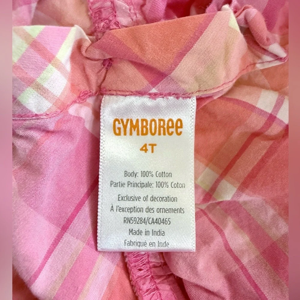 Gymboree Pink Plaid Smocked Sundress – Toddler 4T